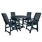 Highwood Usa Weatherly 5pc Round Counter Height Outdoor Patio Furniture Dining Set AD-CNW48-FBE - alternate 1
